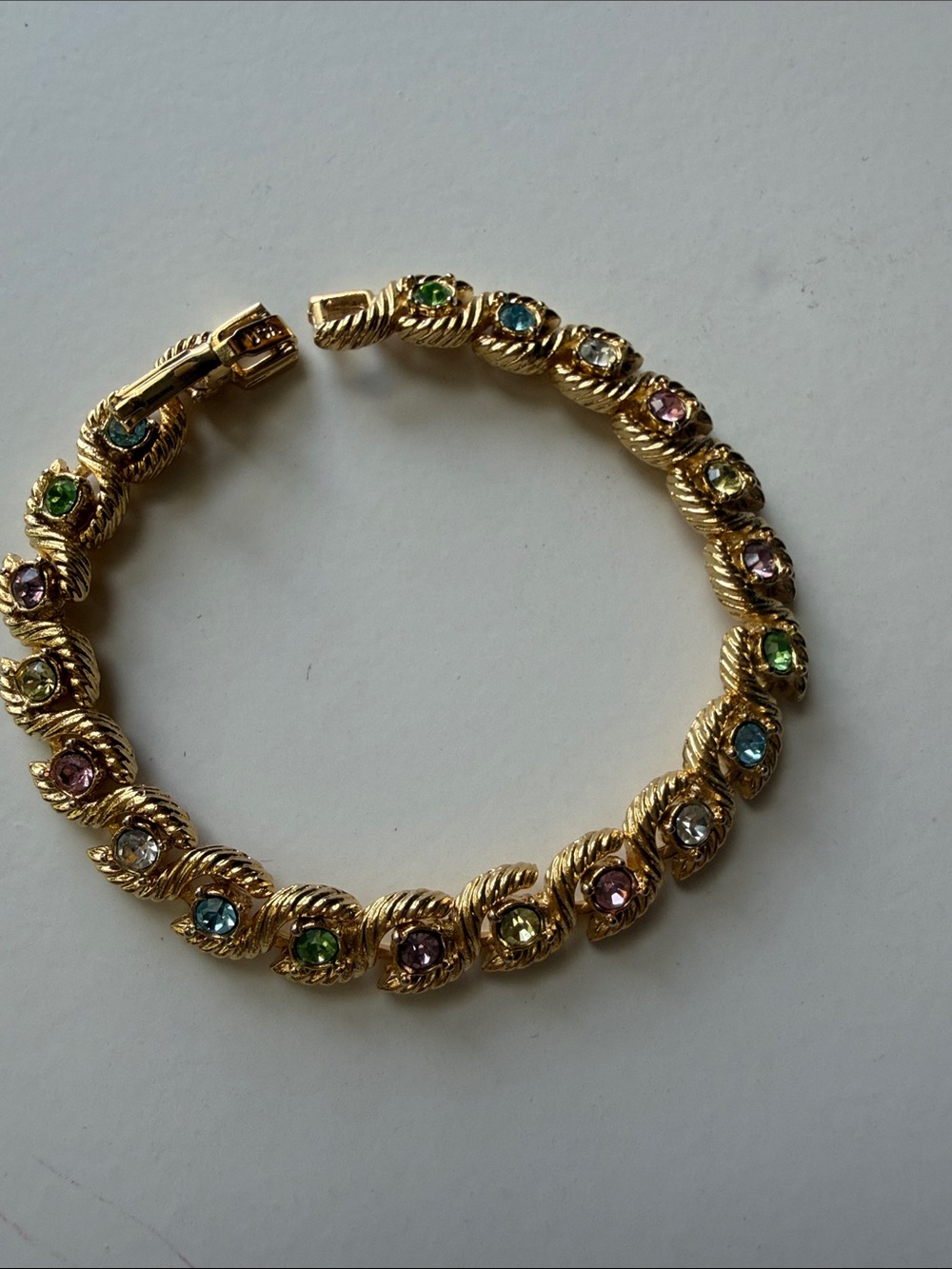 Gold-Tone Multicolor Crystal Bracelet - Women Jewelry